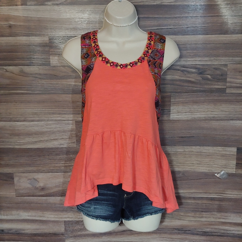 (3for$20) Nwot Miss me orange sleeveless top xs